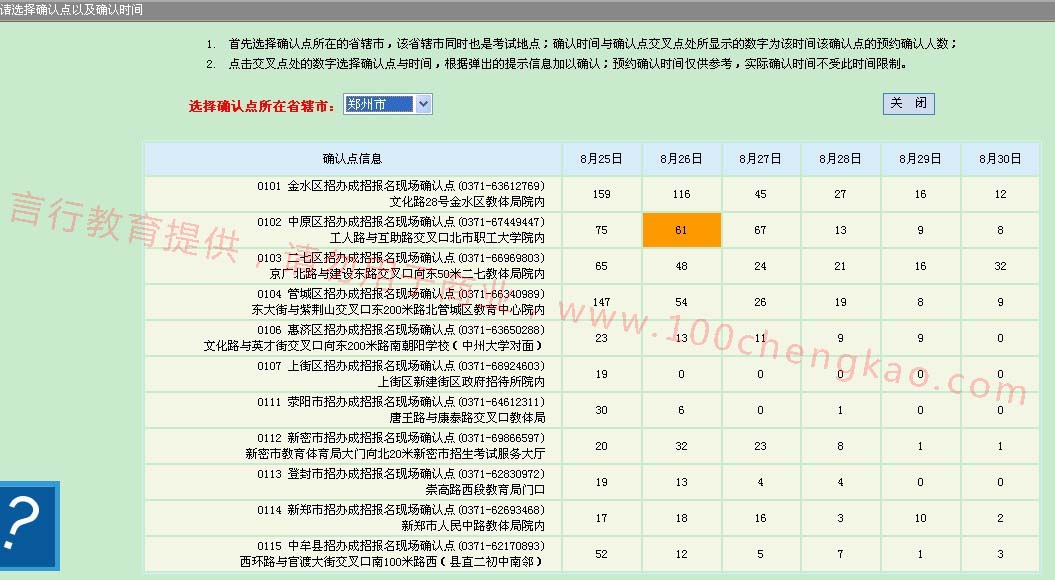 河南成人高考报名信息现场确认时间选择示意图.jpg